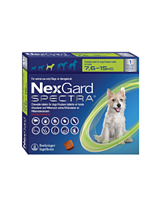 Nexguard Spectra Medium (7,6-15kg) Single Green