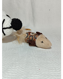 Cat Toy Catnip Mouse with Feathers