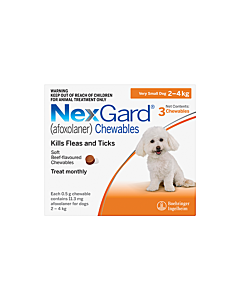 Nexguard XSmall (2-4kg) Single Orange