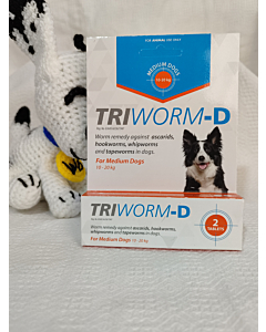 Triworm - D Medium Dog 2 Tab (10-20kg) Orange