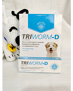 Triworm - D Small Dog 1 Tab (0-10kg) Blue