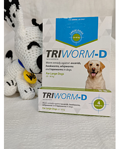 Triworm - D Large Dog 4 Tab (20-40kg) Green